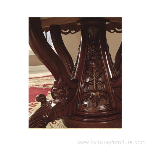 American style baroque hand carved dining room round table